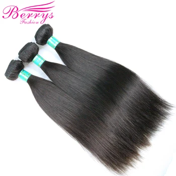 Brazilijos Mergelių Plaukų Tiesūs Plaukai Priauginimui 3 Ryšulius/Aikštelė, 8-34Inch Dvigubai Mašinos Ataudų Natūralių Spalvų Berrys Mados Plaukų