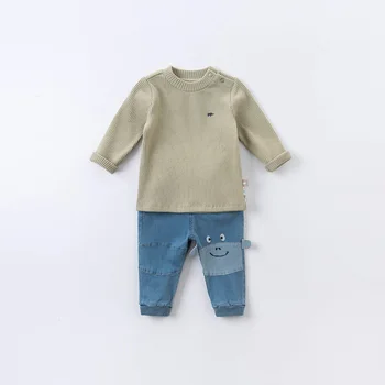 DB15907 dave bella rudenį kūdikių berniukų gražus kietas marškinėliai vaikams viršūnes berniukai mados vaikai mados tees