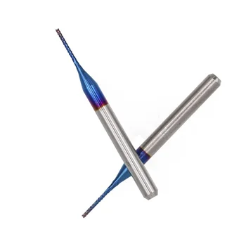 XCAN Kukurūzų Frezavimo Cutter 10vnt 0.8 mm, Mėlyna Padengtas Karbidu PCB Kelvedžio Bitai Medienos/Metalo Frezavimo Graviravimo Pabaiga Malūnas