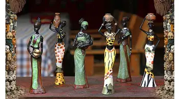 3pcs/lot 6*5*20cm afrikos moteris žmonės, papuošalai, namų dekoravimo reikmenys amatų Statula