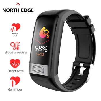 ŠIAURĖS KRAŠTO Vyrų Smart Apyrankę Sporto Smart žiūrėti EKG, Kraujo Deguonies Širdies ritmo Monitorius Kraujo Spaudimas IP67 Fitness Tracker Grupė