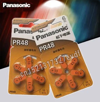 30PCS Originalaus Panasonic PR48 Klausos Baterijų 7.9 MM*5,4 MM 13 A13 Kurčiųjų pagalbos Acousticon Kochlearinius Mygtuką Elementų Baterijų