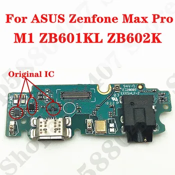 Originalus USB Įkroviklio kištuką valdybos Asus Zenfone Max Pro M1 ZB601KL ZB602KL USB Įkrovimo lizdas Doko Ausinės Ausinių Lizdas