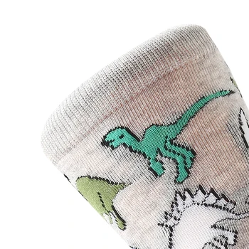 MYORED 5 poros ir daug Vyrų Kojinės juokinga dinozaurų spalvingas vestuvių kojinės šukuotos medvilnės vaisių modelio vyriškos aprangos Calcetines de hombre