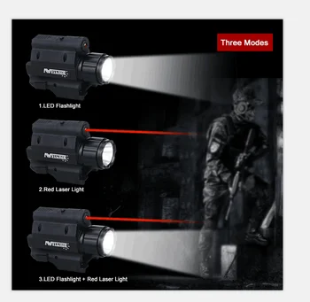 Taktinis XPG-R5 LED Ginklas Pistoletas Šviesos Red Dot Lazerio Akyse Airsoft Pistoletas Šviesos Combo Medžioklės Žibintuvėlis už 20mm Geležinkelių pistoletas Pistoletas