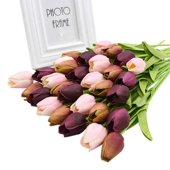 30pcs Tulpės Mix Spalva Nekilnojamojo Touch Dirbtinio Latekso Gėlės, Vestuvių Dekoravimas Namuose Šalies Stalo Dekoro Tulip Gėlių Puokštė
