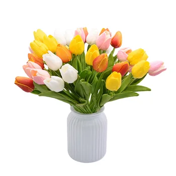 30pcs Tulpės Mix Spalva Nekilnojamojo Touch Dirbtinio Latekso Gėlės, Vestuvių Dekoravimas Namuose Šalies Stalo Dekoro Tulip Gėlių Puokštė