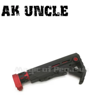 AK Dėdė Gelio Blaster Metalo Handguard Nailono Buttstock M4 Metalo Fishbone detalės Raudona / Juoda