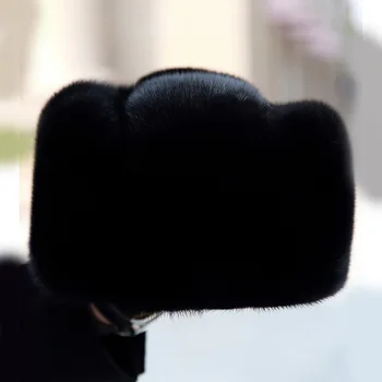 Aorice vyrų nekilnojamojo audinės kailio kepurę bžūp 2020 