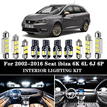 Gražus Baltos Ne Klaida Canbus LED lempos vidaus reikalų Svarstymą, orinės Dome elektros lempučių Rinkinys, skirtas Sėdynės Ibiza 6L 6J 6P (2002-2016)
