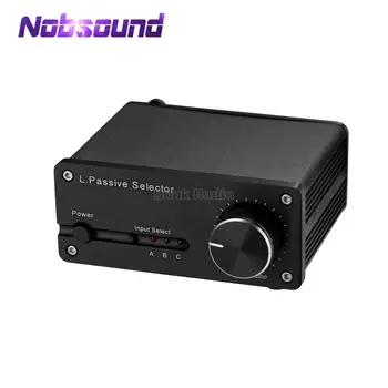 Nobsound Mini HiFi 3 -, 2-IŠ Passive Preamp Audio Switcher Lauke Selektorių su Garsumo Valdikliu