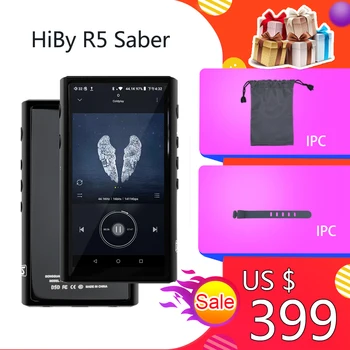 Muzikos Grotuvas MP3 HiBy R5 Saber Android 8.1 HiFi Lossless Samdo WiFi/Oro Play/Bluetooth/LDAC/DSD/aptX/Dual CS43198/MQA/Potvynio