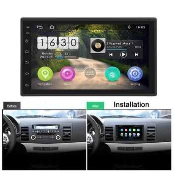 Camecho 2Din Automobilio Radijo Android 9.1 Multimedia, GPS Grotuvas, 2 din Stereo Universalus 