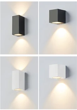 Modernus minimalistinis LED aliuminio naktiniai staleliai, lempa šviečia žemyn sienos lempos kambarys, vonios sienelės, šviesos, tiesioginės kūrybos eilėje vandeniui