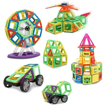 KACUU Didelis Dydis Magnetiniai Blokai Magnetinio Dizainerio-Konstruktoriaus Rinkinį, Modelis ir odinas Magnetai Švietimo Žaislai Vaikams