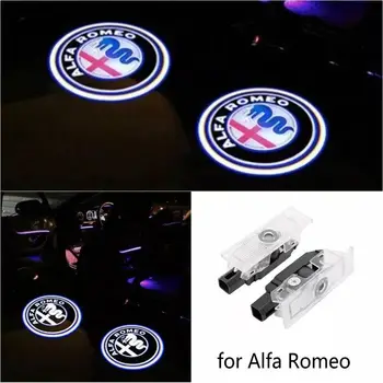 2vnt LED Automobilio Duris Sveiki atvykę Šviesos Lazerio Projektorius Logotipas Dvasios šešėlių Alfa Romeo 159 Giulietta Giulia Mito Stelvio Brera Spider