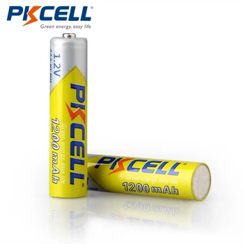 4pcs PKCELL 1.2 V AAA Baterija 1200mAh NI-MH Įkraunamos aaa Baterijos su 1PC Baterija lango turėtojas Žibintuvėlį Žaislai Mikrofonas