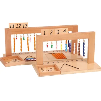 Montessori Matematikos Medžiagos Kabyklos Spalvos Rutuliukų Laiptai 1-9 11-19 Ikimokyklinio Ugdymo Numerius, Mokymosi Žaislai Vaikams E3064H