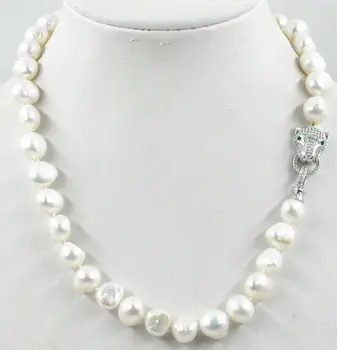 KARŠTO Naujas gražus NAUJAS 12-13mm pietų jūros Balta baroko perlas karoliai 18