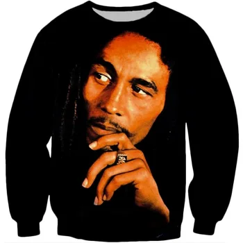 PLstar Kosmosas Prekės ženklo drabužių 2018 New style Hip-hop Palaidinukė Reggae, Bob Marley simbolių Spausdinti 3d Vyrų, Moterų Puloveriai