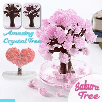 Magija Augančių Medžių Popieriaus Sakura Kristalų Medžių Darbalaukio Cherry Blossom Žaislai LBShipping