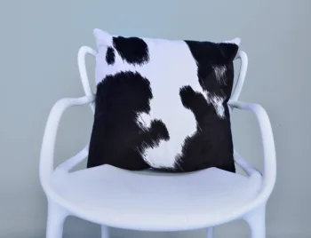 Amerikietiško stiliaus imituoti karvės odos sofos pagalvėlės, rudos spalvos kailio imituoti pagalvėlė 45x45cm