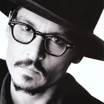 2020 Johnny Depp Stiliaus Akiniai Vyrų Retro Vintage Recepto Akinius Moterims, Optiniai Akinių Rėmeliai, skaidraus lęšio