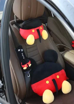 Animacinių Filmų Pliušinis Žaislas Mickey Audinių Padengti Automobilio Kėdutė Kaklo Pagalvė Diržo Apsaugos Gimtadienio Dovana #4712