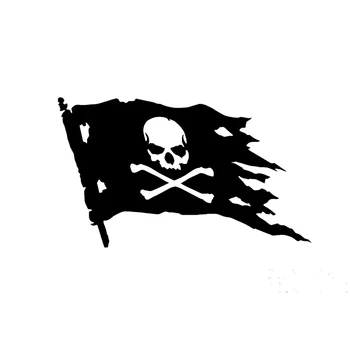 Asmeninį Piratų Logotipas, Simbolis Langą, Bamperis, Automobilių VISUREIGIS Durų Nešiojamas Baidarių Mados Pvc Lipdukas Automobilių Lipdukas Juodas/baltas, 15*10CM