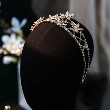 Crystal Bridal Crown Diadema Mergina Diademas Para El Pelo Mujer Ozdoby Padaryti Wlosow Vestuvių Kaspinai Moterų Rhombus Bijoux Femme