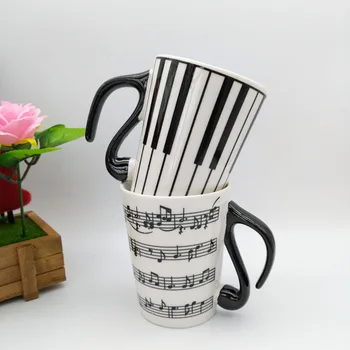 Muzikos Taurės Darbuotojai Pažymi, Fortepijono Klaviatūra keramikinis Puodelis puodelis Kavos Caneca su Dangčiu Kūrybos dovana betty gyvenimo puodeliai