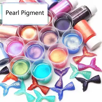 18 Spalvų/set Kosmetikos Klasės Perlamutro Žėručio Milteliai Epoksidinės Dervos Dažų Perlų Pigmentų, 10g, 