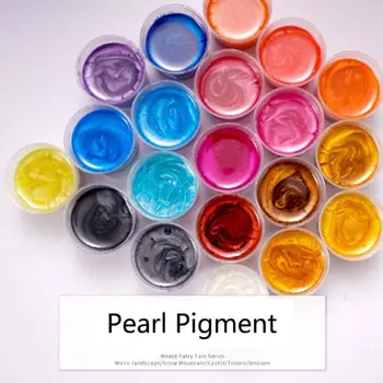 18 Spalvų/set Kosmetikos Klasės Perlamutro Žėručio Milteliai Epoksidinės Dervos Dažų Perlų Pigmentų, 10g, 