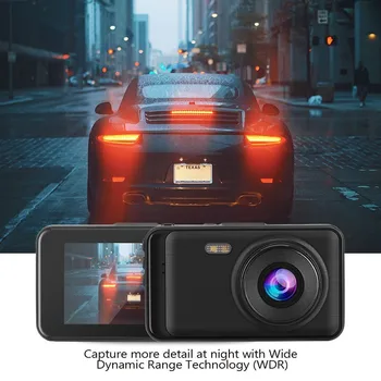 2021 Naujų Automobilių FHD Brūkšnys Cam 1080p Vaizdo įrašymo Su Galinio vaizdo Kamera Brūkšnys Kamera, Dashcam 170° Plataus Kampo Loop Įrašymo Naktį