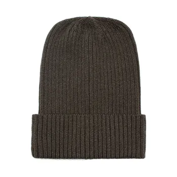 Mados asmenybės paprasta megzti skrybėlę vilnonių skrybėlę moterų rudenį ir žiemą vientisos spalvos šiltas gaubtas