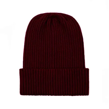 Mados asmenybės paprasta megzti skrybėlę vilnonių skrybėlę moterų rudenį ir žiemą vientisos spalvos šiltas gaubtas