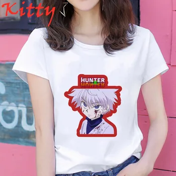 Kawaii Hunter X Hunter Marškinėliai Vyrams Juokinga Viršūnes Hisoka MOROW Grafinis Tees Harajuku Unisex Anime Killua Zoldyck T-shirt Vyrai Marškinėlius