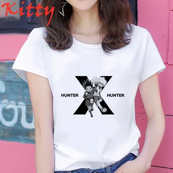 Kawaii Hunter X Hunter Marškinėliai Vyrams Juokinga Viršūnes Hisoka MOROW Grafinis Tees Harajuku Unisex Anime Killua Zoldyck T-shirt Vyrai Marškinėlius