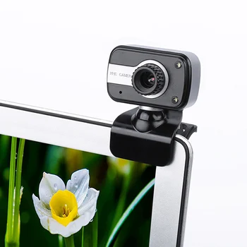 Aukštos USB 2.0 HD Kamera Stalinis Nešiojamojo KOMPIUTERIO, Vaizdo skambučiai vaizdo Kamera Reguliuojamas Mikrofonas Naujas LG66