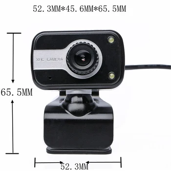 Aukštos USB 2.0 HD Kamera Stalinis Nešiojamojo KOMPIUTERIO, Vaizdo skambučiai vaizdo Kamera Reguliuojamas Mikrofonas Naujas LG66