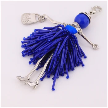 Kalnų krištolas žaislas, lėlė maišą automobilio raktų žiedas mielas kutas keychains moterų blue crystal key chain papuošalai lėlės paketų prižiūrėtojų raktinę dovanų didmeninės