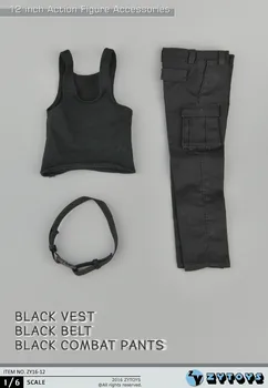 1:6 Masto Vyrų Skaičius drabužių Priedų Liemenė+Kelnės Rambo Kovoti su uniformų 12