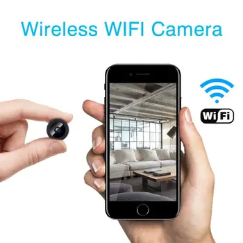 Mini Kamera, Wireless Wifi Saugumo Kameros 1080P Plataus Kampo DVR Infraraudonųjų spindulių Naktinio Matymo Funkcija Home Security Remote APP 