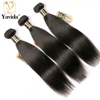 Yavida 8A Brazilijos Šilko Tiesiai Žmogaus Plaukų Ryšulių Pynimo 8-28inch Neapdoroti Žmonių Plaukai Pratęsimo Cheveux Humains