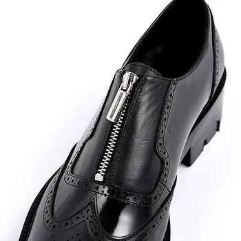 2020 m. didžiosios Britanijos Brock raižyti storio-soled batai, aukštybinių batai, korėjiečių versija tendencija Joker atsitiktinis vyriški batai, batų oda