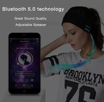 Bluetooth ekrano užsklandą Miego Ausines Belaidžių Muzikos, Sporto Ausines su mic Miega Ausinės Garso Lankelis su mic