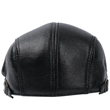 XiaoMi mijia odos skrybėlę vyrų rudens ir žiemos patogus, kvėpuojantis prakaitas sugeriančios mados atsitiktinis odos skrybėlę bžūp