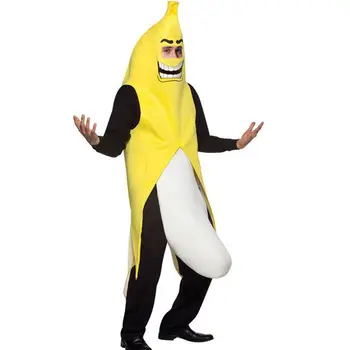 Disfraz adulto Vyrų Cosplay Suaugusiųjų Fancy Dress Juokinga seksualus Bananų Kostiumas naujovė helovinas Kalėdų karnavalas kostiumas šalis