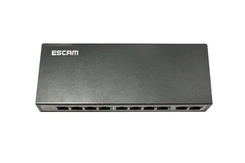 ESCAM 8CH POE Switch 10/100M 150m Atstumas 120W DC& 2Lan Uosto IP kamerų VAIZDO stebėjimo Sistema NVR, POE Maitinimo Adapteris