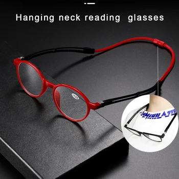 Kabo ant kaklo skaitymo akiniai moterų magnetas nešiojamų presbyopic didinamąjį akinius didinamojo stiklo akiniai vyrams